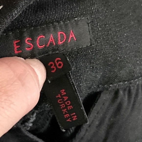 NWOT Escada Y2K Women’s Denim Jeans Blokecore Black Beaded Pockets 8 - Picture 3 of 16